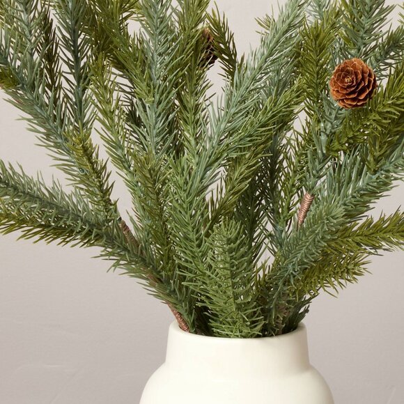 20" Faux Spruce & Pinecone Christmas Arrangement - Hearth & Hand Magnolia 2023 - Picture 3 of 6